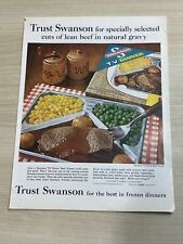 Swanson TV Dinner Beef Gravy 1962 Vintage Print Ad Life Magazine picture