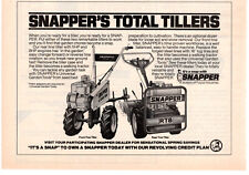 SNAPPER TOTAL TILLERS RT8 1984 Vintage Print Ad Original Man Cave Garage Decor picture