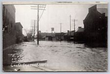 Columbus Ohio~Level Street Under Water~Flood Scene~Disaster~1913 Postcard picture