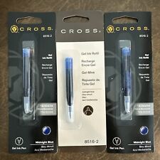 Set of 3 Cross Ion Gel Refill Midnight Blue NEW In Pack  8516-2 picture