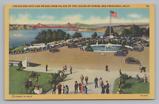 Postcard California San Francisco Palace Legion of Honor Golden Gate Bridge C643 picture