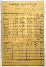 Diocese of Cleveland St John Canton Ohio Report Card 1939-40 Shirley Ann Stephan picture