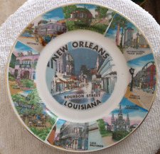 Vintage Decorative Souvenir Plate New Orleans Bourbon Street Louisiana 10