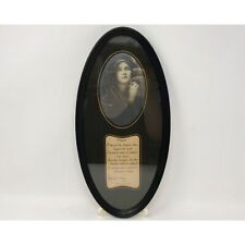 Vintage Eternal Peace Poem & Art, Religious Oval Framed Print Girl with Cross picture