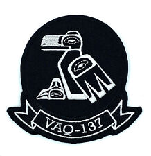 VAQ-137 Rooks Black Squadron Patch –Hook and Loop, 4.5