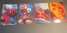 Lot Of 4-3 Marvel Masterprints-Thing,HumanTorch,WarMach. 1 Flair Spider-Man picture