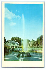 c1950's Petrodvorets Samson Fountain Saint Petersburg Russia Postcard picture