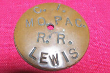 Vintage MoPac Badge Missouri Pacific Railroad Old MP RR Hat Cap Emblem Pin Sign picture