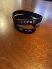 Lot of 5 Monster Energy Official Collectible - Wristband Rubber Band Wrist Black picture