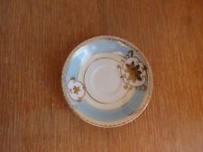 Silver China White/Blue w/Gilt Demitasse Painted Saucer Made In Occupied Japan picture