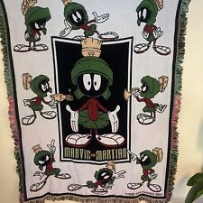 Marvin The Martian Throw Blanket Warner Brothers  1996 40 X 55 Fringed Tapestry picture