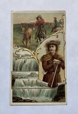 Arbuckle Bros Coffee Victorian Trade Card Idaho #48 Shoshone Falls Cowboys Lewis picture