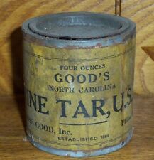 Vintage New Old Stock - Good's North Carolina Pine Tar, USP - James Good Phila picture