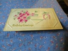Old Postcard 1916 Sweetgrass Mont Embossed Birthday Greetings picture