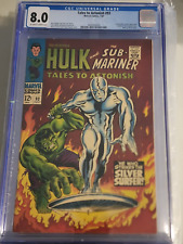 TALES TO ASTONISH #93 CGC VF(8.0) *1ST FULL SILVER SURFER APPEARANCE* HULK VS SS picture