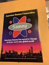oRIGINAL 1993 AD 11-8 1/4'' American Sammy logo,arcade video  game  FLYER AD picture