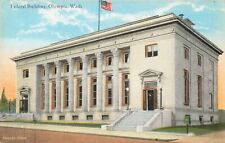 Federal Building Olympia Washington WA American Flag c1920 Postcard picture