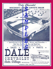 Vintage DALE Chevrolet Automobile Muscle Car Dealer Sign Milwaukee Wis picture