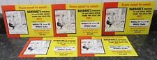 5 UNUSED Vintage BARDAHL OIL WNDU-TV  & WNDU RADIO Promo Advertising Sign Cards picture