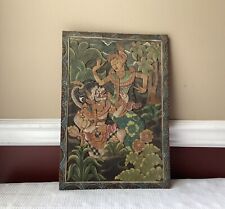 VTG South/East Asian Wooden Carved Hand Painted Wall Art, 16