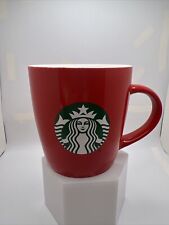2021 Starbucks Solid Red Mermaid Siren Logo Coffee Mug 12 oz EUC picture