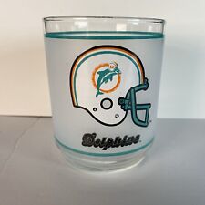 Miami Dolphins NFL frosted glass bar ware cup football team logo (used) picture