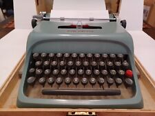VTG *BLUE* Olivetti Underwood Studio 44 Manual Typewriter W/CASE WORKING picture