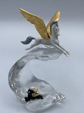 DISNEY ENCHANTED MOMENTS PEGASUS WITH SON CRYSTAL SCULPTURE BY FRANKLIN MINT picture