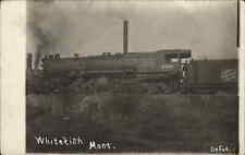 Whitefish Montana MT RR Train Great North Ry c1910 Real Photo Postcard picture