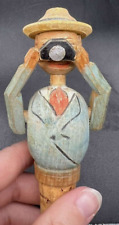 Anri Italian Hand Crafted Bottle Stopper Camera Man picture