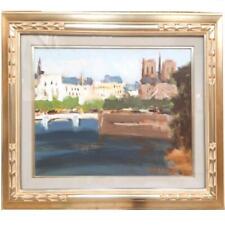 Painting Seine River 58.5x49cm/23.03x19.29