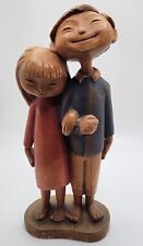 Vintage Anri Rare Carved Wood Strangers In The Night 10