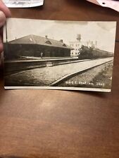 Steger IL Chicago & Eastern Illinois Railroad Depot Station RPPC Postcard 1913 picture