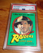 1981 INDIANA JONES RAIDERS OF THE LOST ARK TOPPS TITLE CARD #1 PSA 7.5 NM+ POP 1 picture
