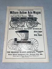 ORIGINAL 1907 Milburn Wagon Farm Advertising - Kansas City / Toledo picture