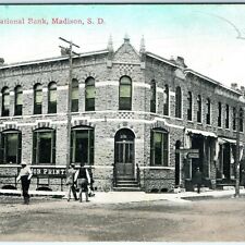 c1910s Madison SD Postcard Citizens National Bank Downtown Main St Postcard A115 picture