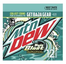 NEW LIMITED EDITION MTN DEW BAJA BLAST TACO BELL ORIGINAL 12 PACK 12 FLOZ CANS picture