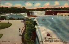  Niagara Falls View From Prospect Point New York 1947 Vintage Postcard picture