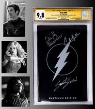SIGNED Grant Gustin, Danielle Panabaker & Carlos Valdes Flash #800 CGC 9.8 NM/M picture