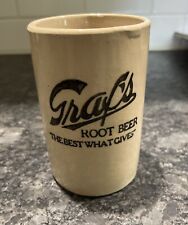 Vintage GRAF’s Root Beer Advertising Stoneware Mug Stein, Small picture