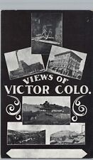VIEWS OF VICTOR COLORADO c1910 original antique postcard co multiview mining picture