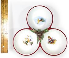 Kate Williams Divided Trio Christmas Holiday Candy & Nuts Snacks Party Dish picture