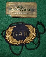 Civil War Stencil & GAR Badge - Col. Nelson Converse, 6th N.H. Vols. picture