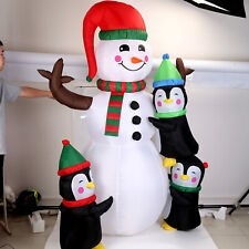 5.9FT Christmas Self-Inflatable Snowman Blow Up Xmas Garden Yard Decor LED Light picture