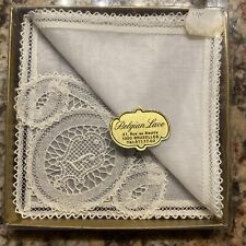 Belgium Lace Handkerchief With Tag And Box picture