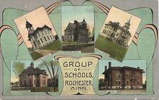 111 year old - 1912 Group of Schools Rochester Minnesota Postcard picture