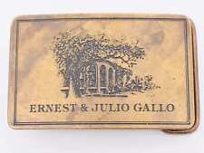 Ernest & Julio Gallo Winery Vineyard Solid Brass Vintage Belt Buckle picture