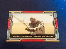 2022 Topps Book of Boba Fett - Dragged Through Desert #4 - Red Numbered 27/99 picture