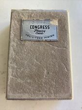 Vintage Congress Playing Cards Cel-U-Tone Finish Landscape Case Complete picture