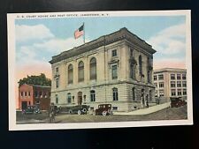 Postcard Jamestown NY - c1920s Court House with Old Cars picture